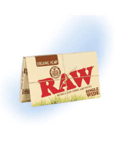 Pack of 100 RAW Organic Single Wide Rolling Papers, natural and eco-friendly.