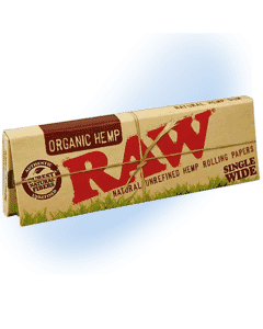 raw single wide organic 50 pack of rolling papers