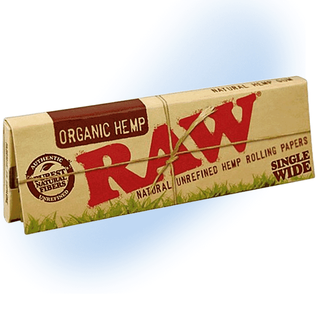 raw single wide organic 50 pack of rolling papers