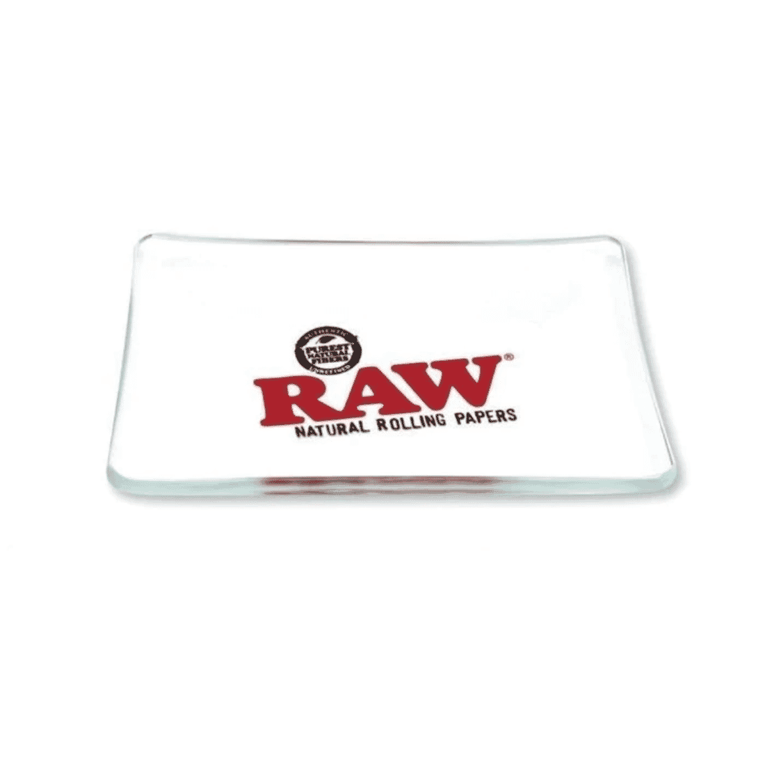 RAW Mini Glass Rolling Tray with sleek design and durable 