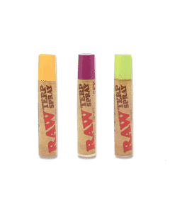 Bottle of RAW Cannabis-Native Terpene Spray for enhancing the flavor of smoking papers and herbs.