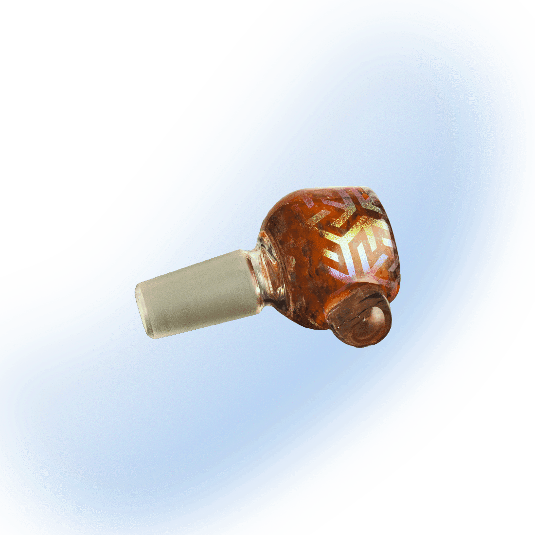 Dichro Image Glass Pipe Bowl Attachment 14mm Male | Raymond Bray Glass - Upper Limits