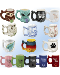 Fashioncraft Wake and Bake Mug with built-in cannabis pipe