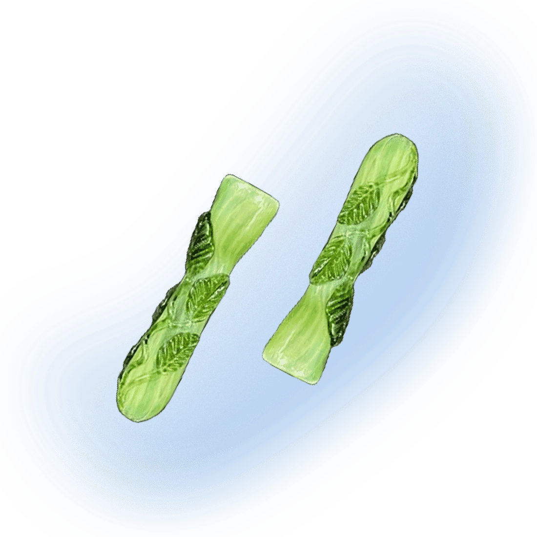 Textured Leaf Glass Chillum Pipe | 4.5-Inch Fumed Glass - Upper Limits