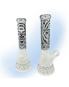 Sandblasted Gorilla Glass Beaker Bong