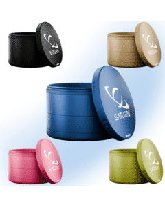 SATURN 100mm high-grade aluminum herb grinder, featuring multiple compartments and ergonomic design