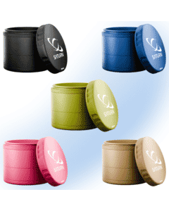 SATURN 5 Piece High-Grade Aluminum Herb Grinder, 63mm size with ergonomic design.