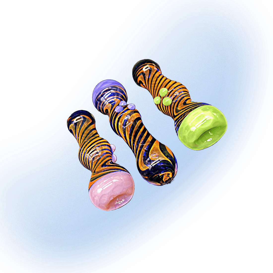 Color Wrapped Large Chillum Pipe