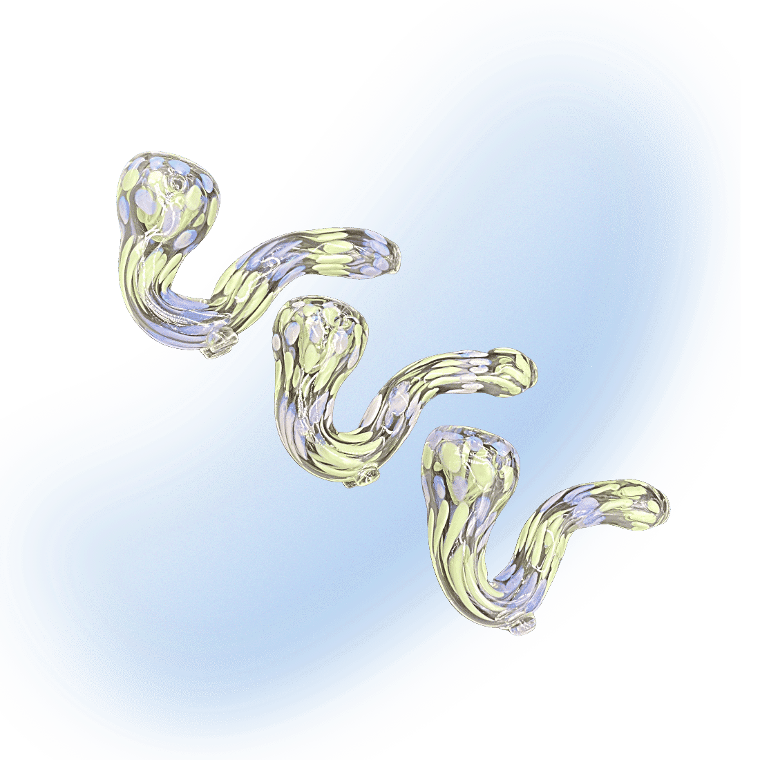 Blue & Green Glass Sherlock SB-3685