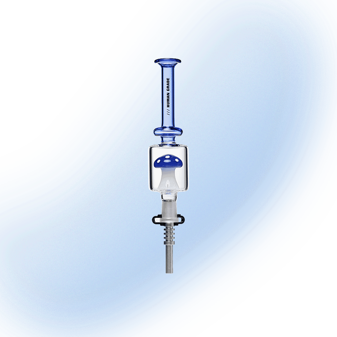 Shroom Glass Dab Collector With Titanium Tip | Human Grade - Blue