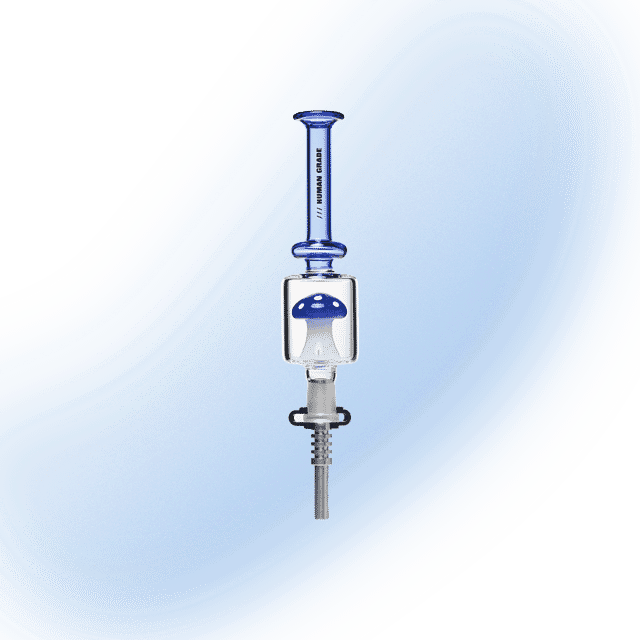 Shroom Glass Dab Collector With Titanium Tip | Human Grade - Blue