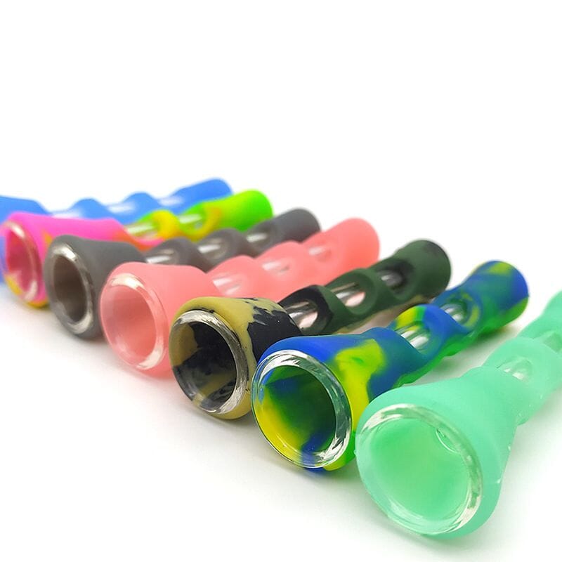 Silicone Sleeve Glass Chillum | 3.3" Assorted Colors