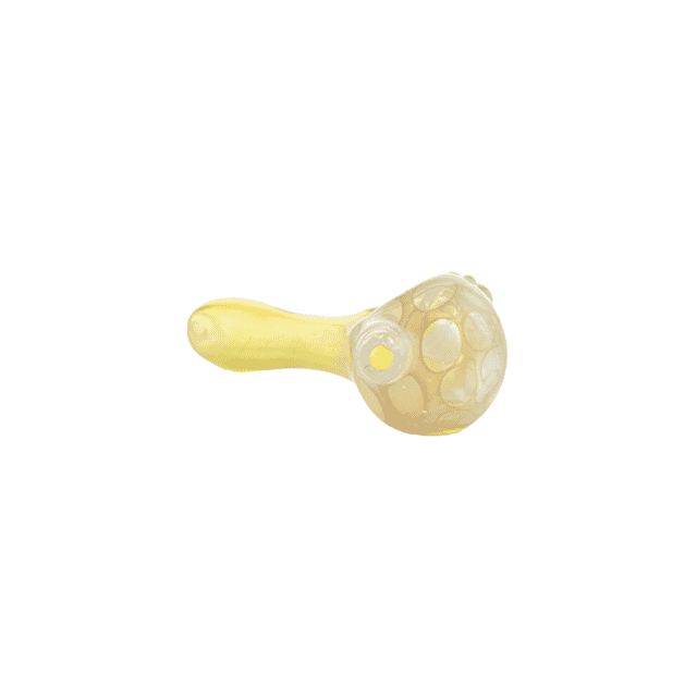 Silver Fume Dot Glass Spoon Pipe by ULM