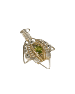 Single Gemstone Wire Wrapped Pendant Necklace by J Burruss | Peridot