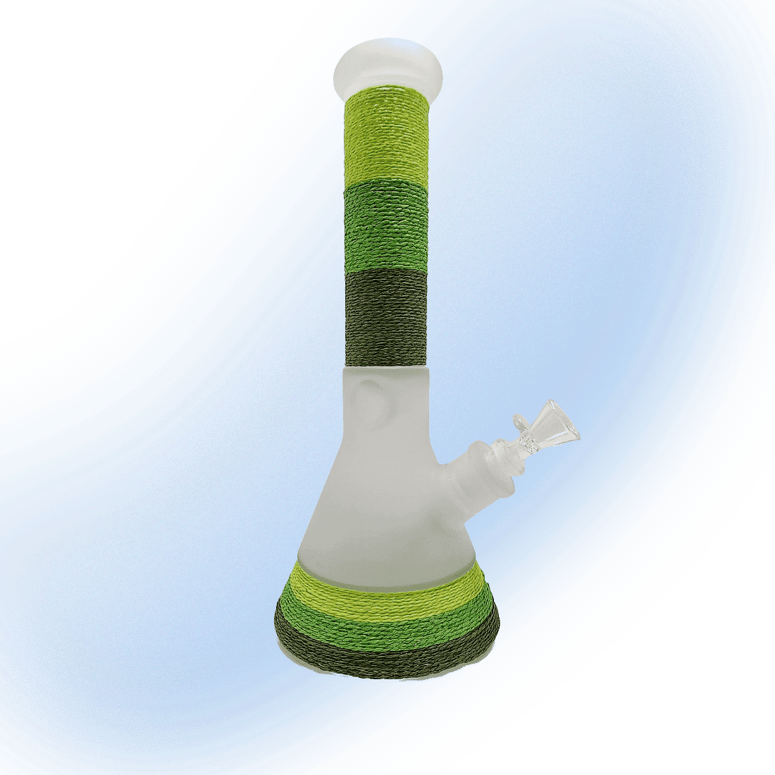 Smash Glass 12" Hemp Rope Sandblasted Glass Beaker Bong