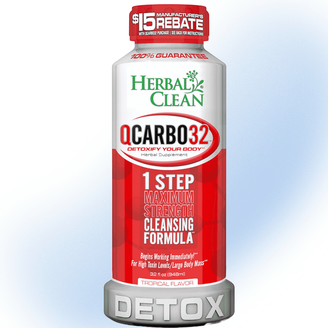 Herbal Clean QCarbo 1 Step Max Strength Detox Formula 32 0z