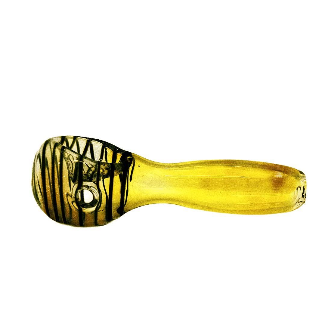 Spiral Capped Fumed Glass Spoon Pipe by Prodo Dodo
