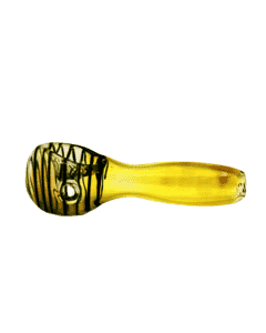 Spiral Capped Fumed Glass Spoon Pipe by Prodo Dodo