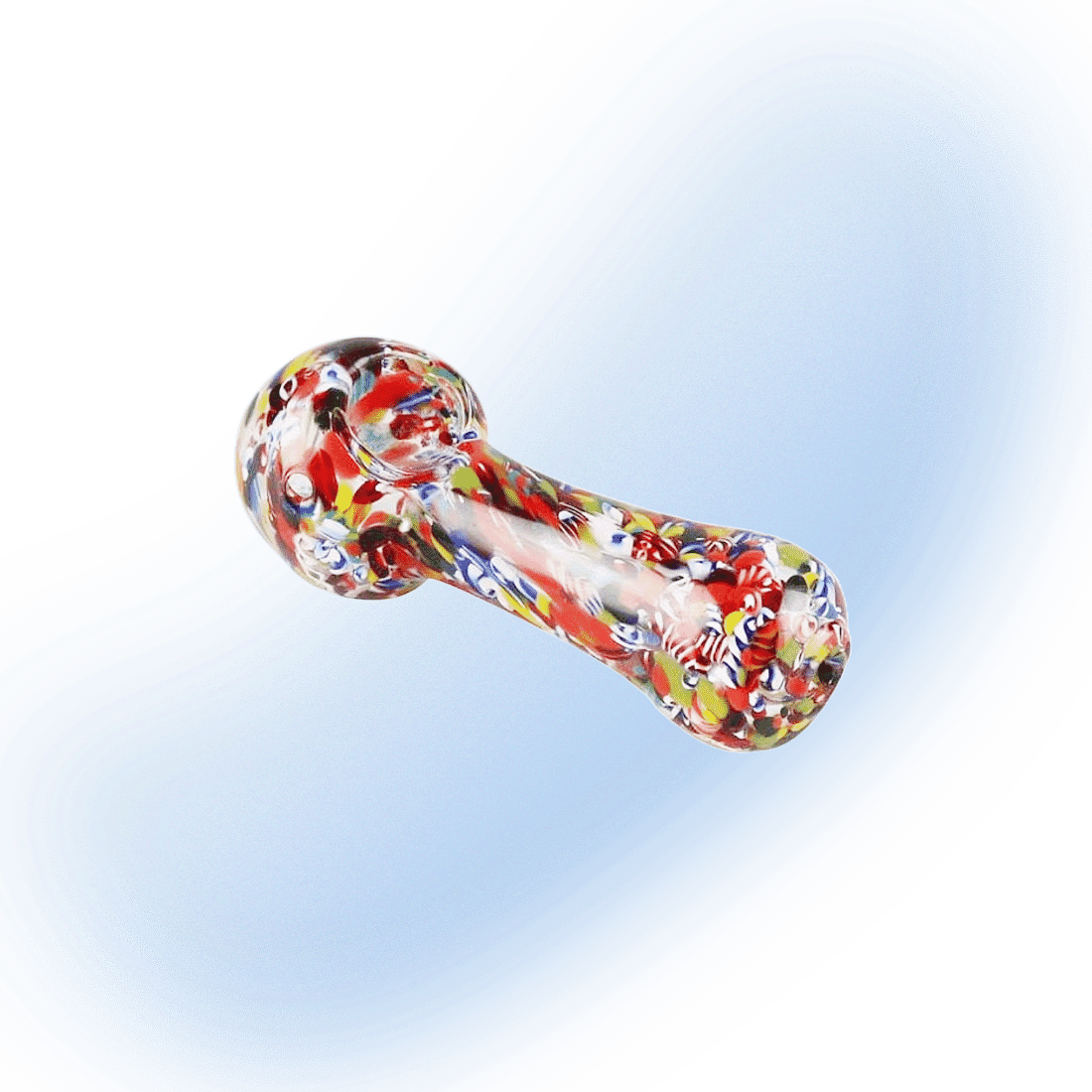 Splatter Bits and Frits Glass Spoon Pipe | 4.5 Inches