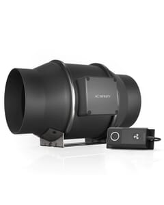 CLOUDLINE S6, QUIET INLINE DUCT FAN SYSTEM WITH SPEED CONTROLLER, 6-INCH