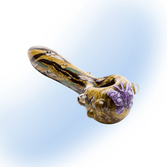 Sunshine Garden Dry Pipe - Viola Butterfly Sm | Empire Glassworks