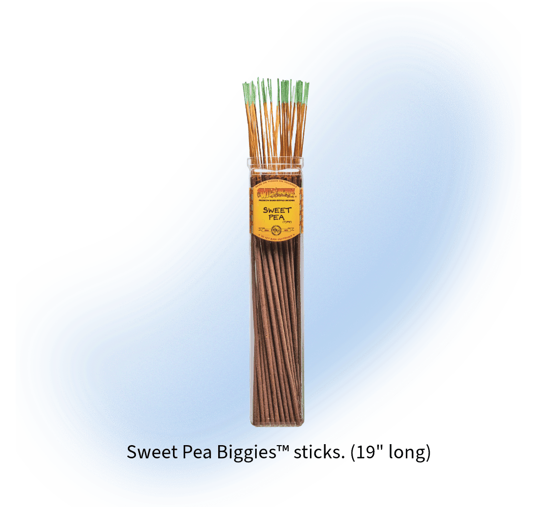 WILDBERRY Biggies Incense Sticks | Jumbo 19" | Sweet Pea