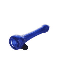 Color Glass Chillum Hand Pipe by T-Bag Glass | Blue