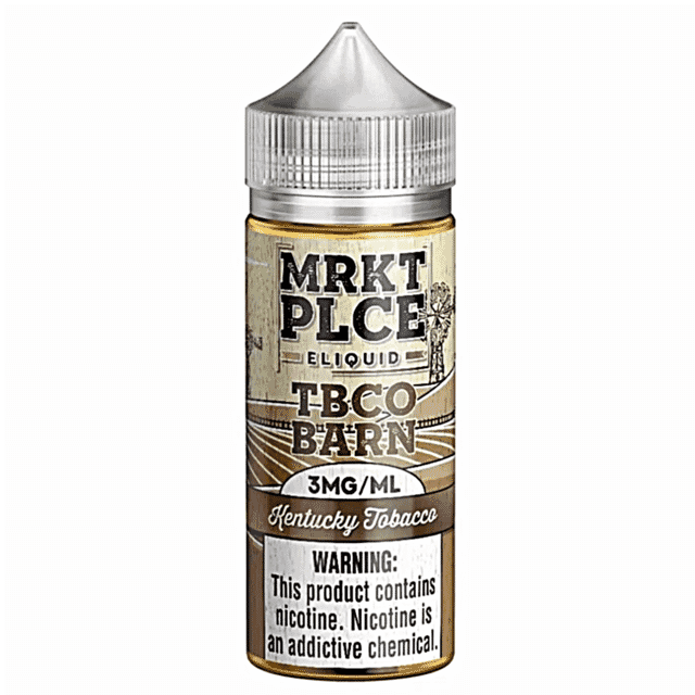 Kentucky Tobacco E-Liquid by MRKT PLCE TBCO Barn 100mL bottle"