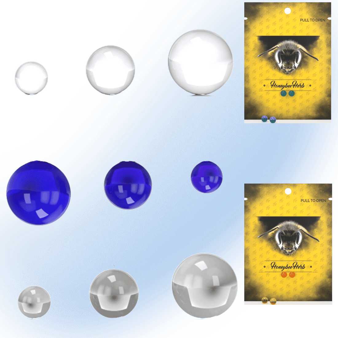 Honeybee Herb 4mm Terp Pearls in multiple colors for enhanced dabbing.