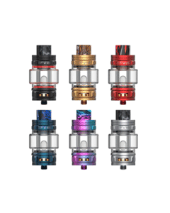 Image of the TFV18 Sub Ohm Vape Tank by Smok, showcasing its design and coil structure.