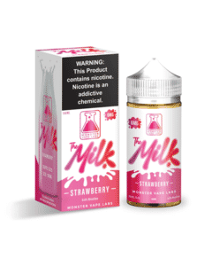 Strawberry Milk by The Milk E-Liquid in 100ml bottle with 0, 3, 6 mg nicotine options.