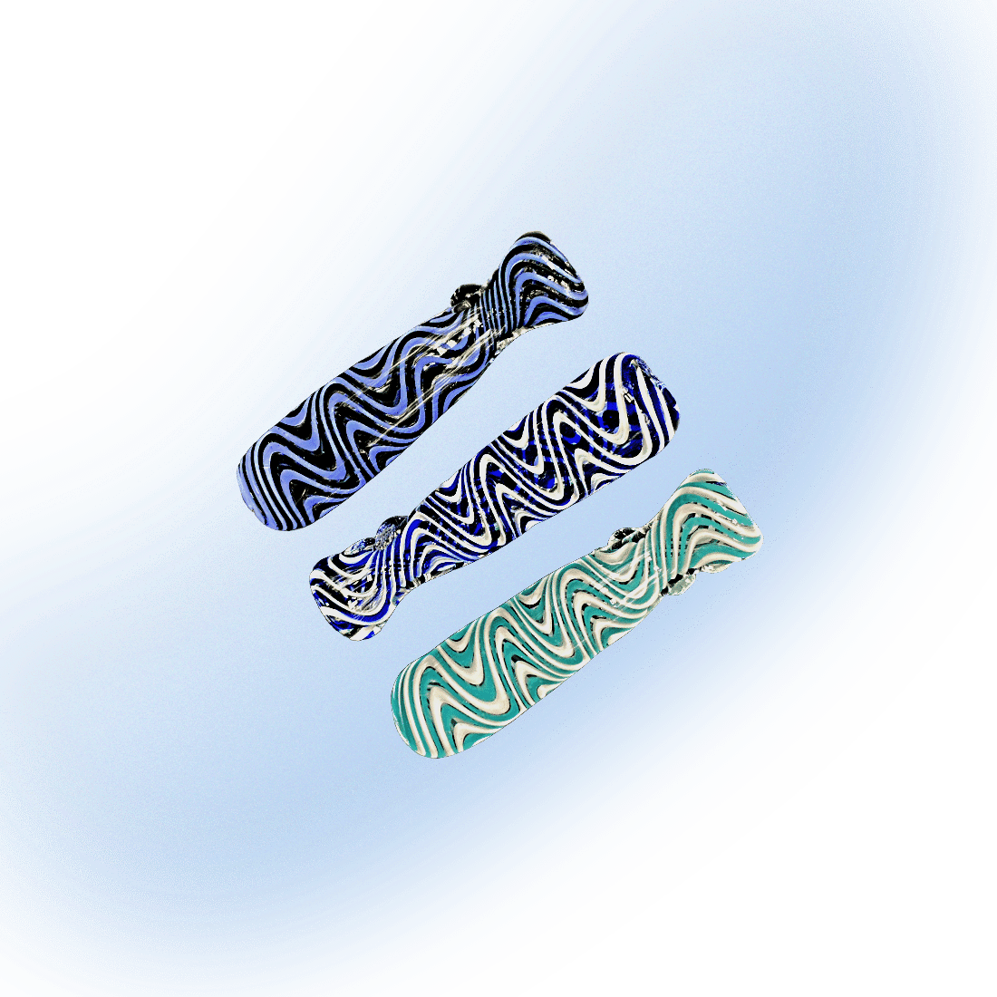 Thick Color Wag Glass Chillum Pipe