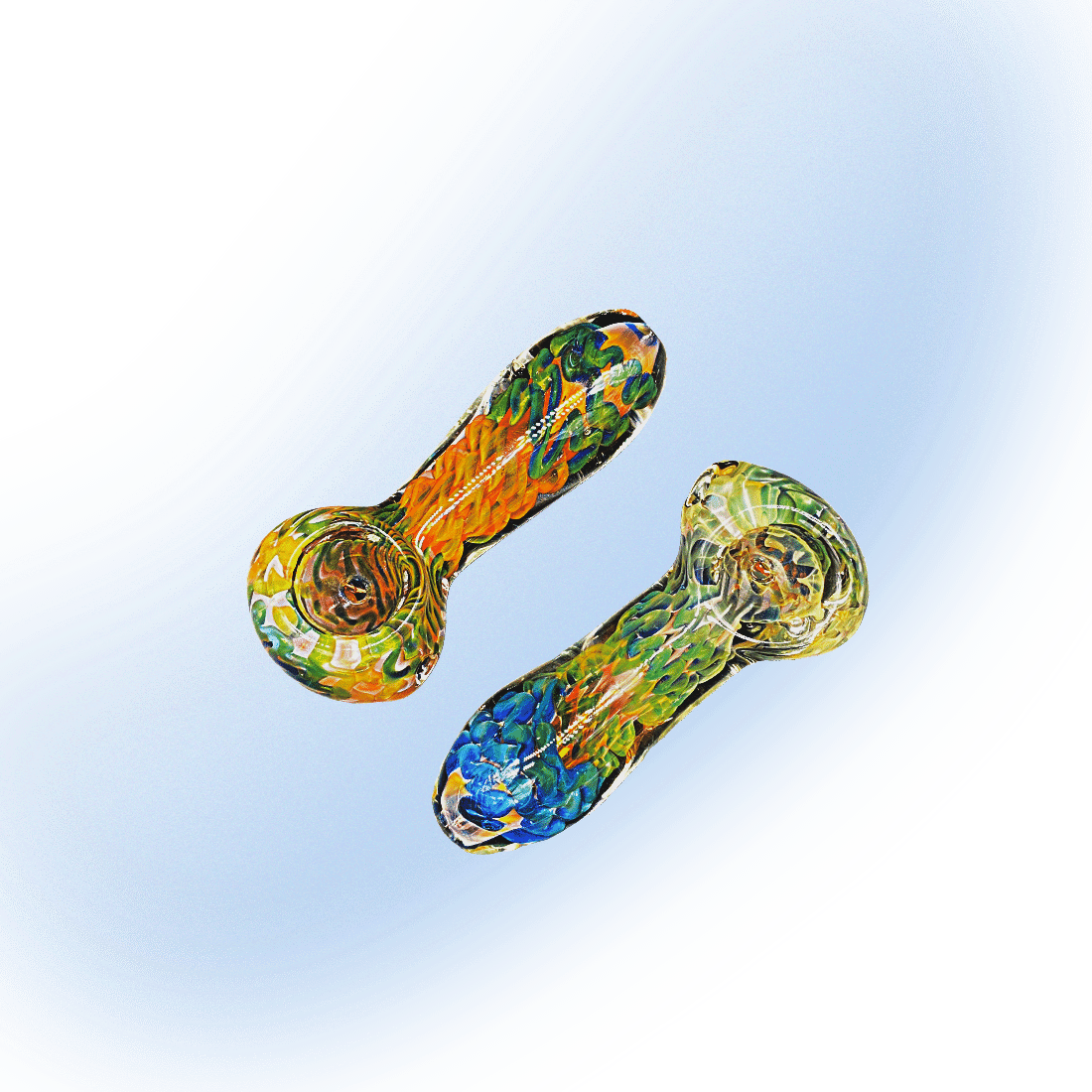 Thick Inside Out Glass Spoon Pipe | Large