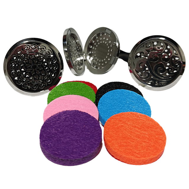 Premium metal car vent clip with essential oil pad