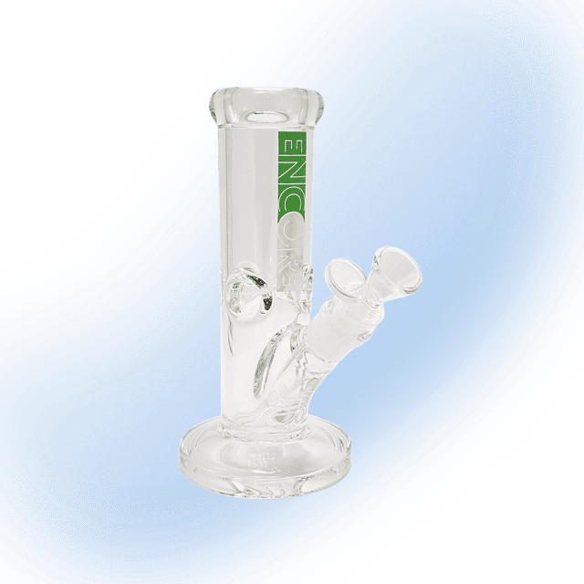 8" Heavy Mini Clear Stright Tube Bong | Encore Collection