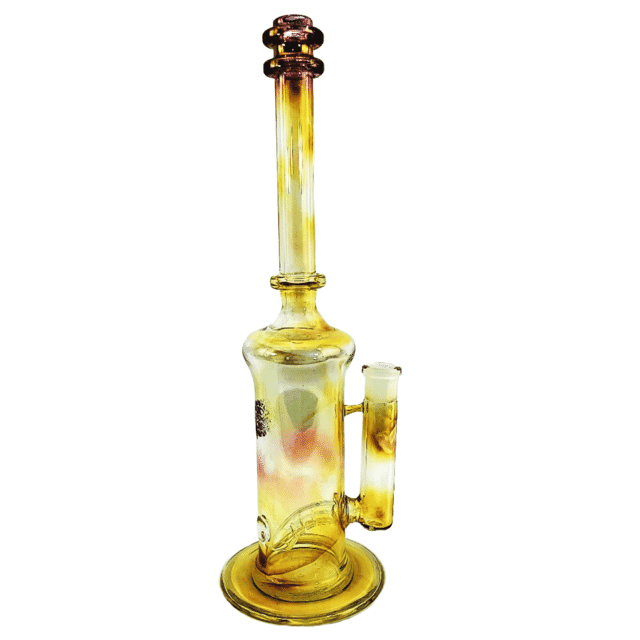Stamped BFR Gold Fumed Glass Rig by Waterhouse Glass