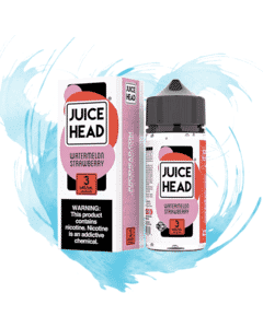 Bottle of Juice Head Strawberry Watermelon E-Liquid, available in 0mg, 3mg, and 6mg nicotine strengths, showcasing premium fruit-flavored vape juice.