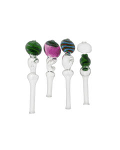 Wig Wag colored glass all in one nectar straw by artist pipes