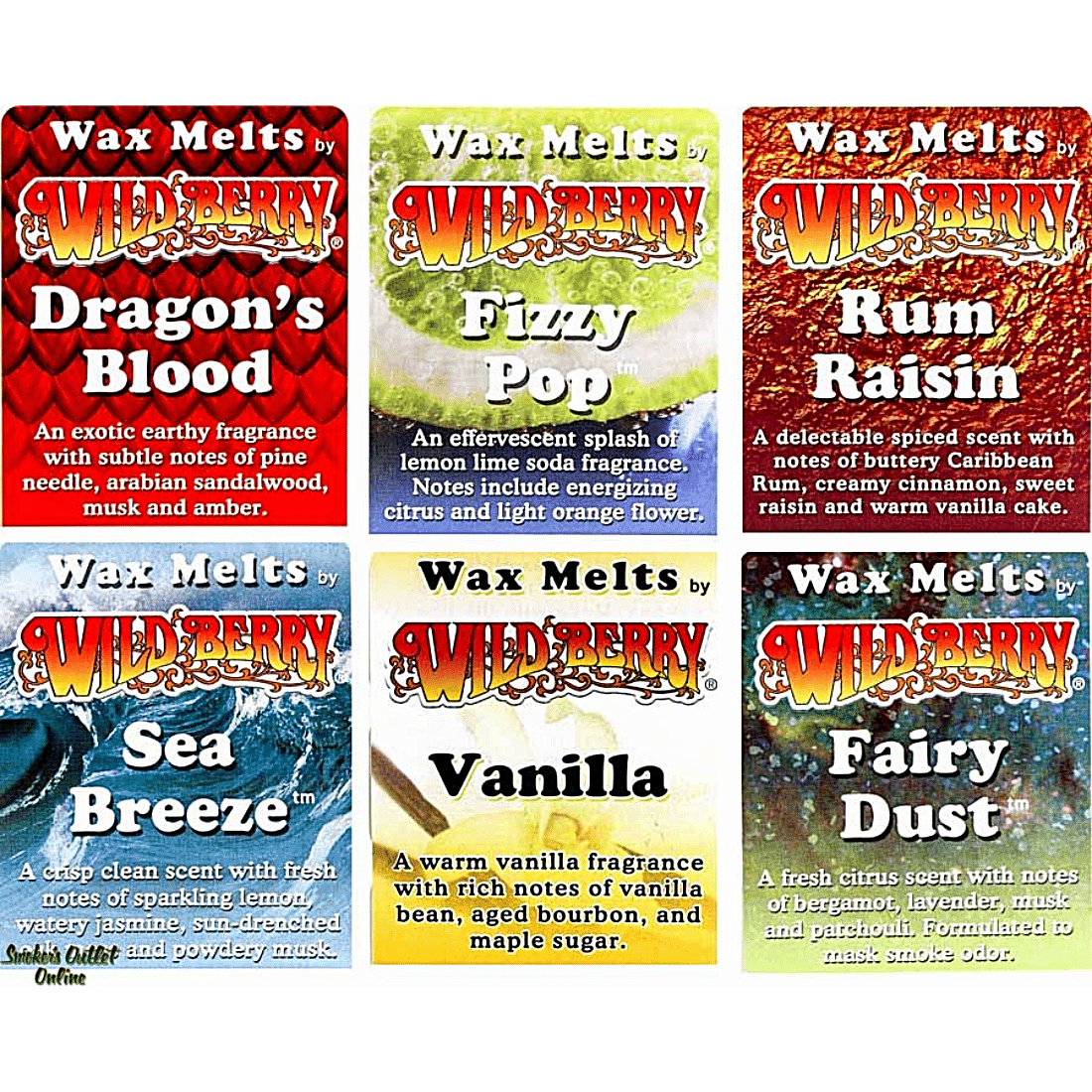 Wild Berry Brand Wax Melts variety pack
