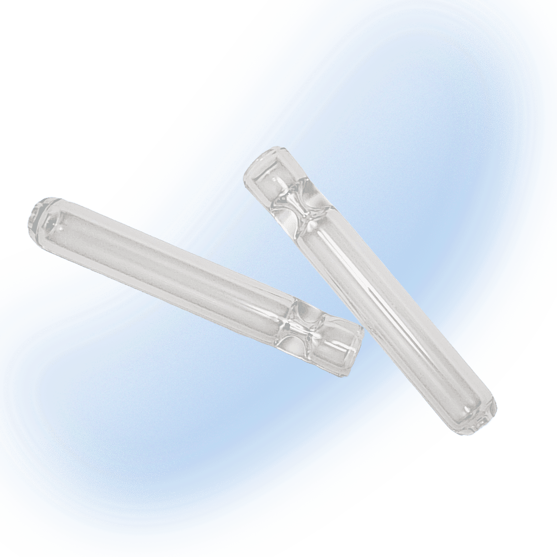 16mm Thick Glass Chillum Pipe XL Clear | ArtistPipes