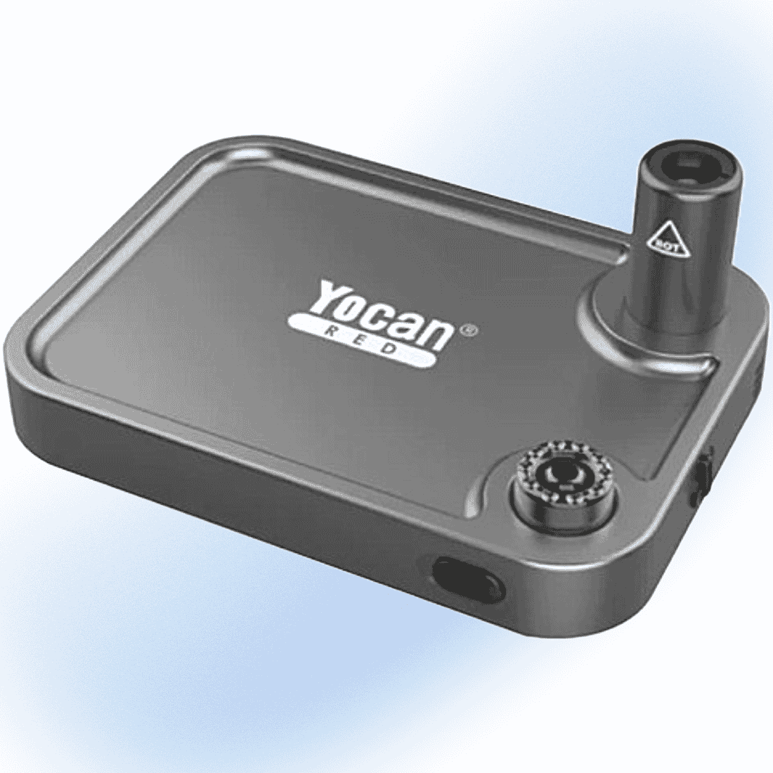 yocan Red Slate Torch featuring Piezo ignition and adjustable flame technology.