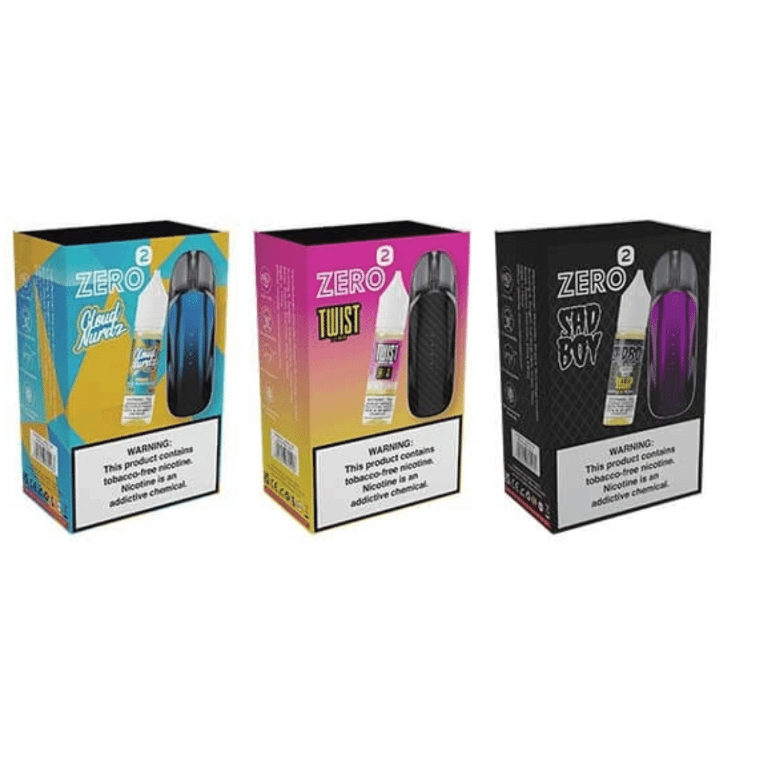 Vaporesso Zero 2 Pod System Kit with Synthetic Salt Nicotine E-Liquid in exclusive flavors.