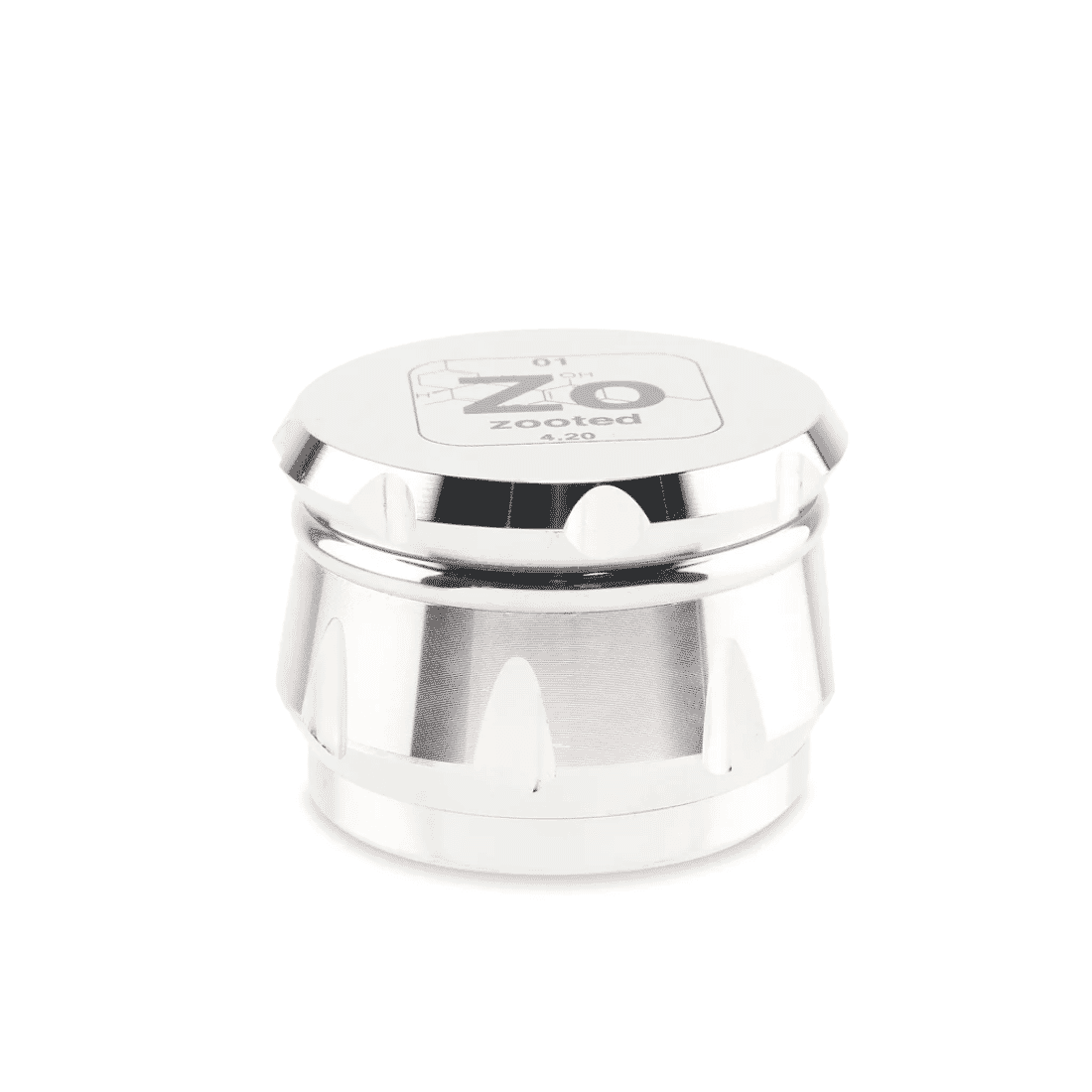 zooted 63mm 4 pc grinder silver