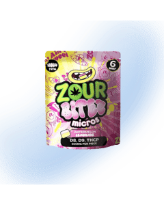 Zour Stash Bitez Micros D8 + D9 + THCP 3000mg Gummies - 6 Pack