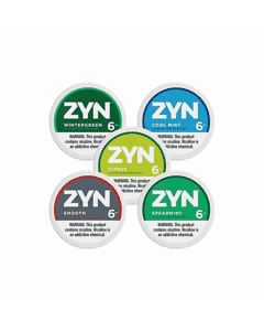 Variety of ZYN nicotine pouches by Swedish Match in different flavors and strengths.