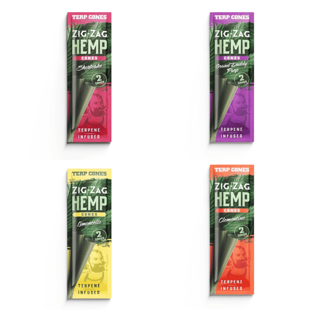 Zig-Zag Terpene Infused Hemp Blunt Cones Packaging