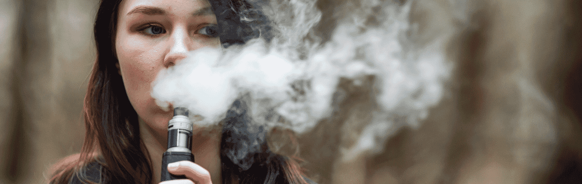 Woman Vaping an E-cig