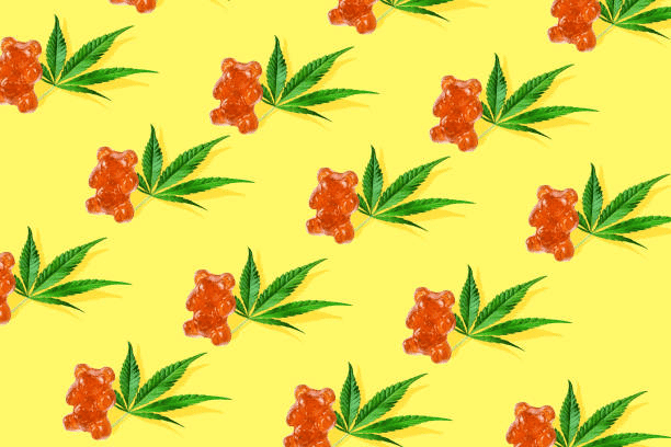 Gummy Bear Cannabis Leaf Pattern
